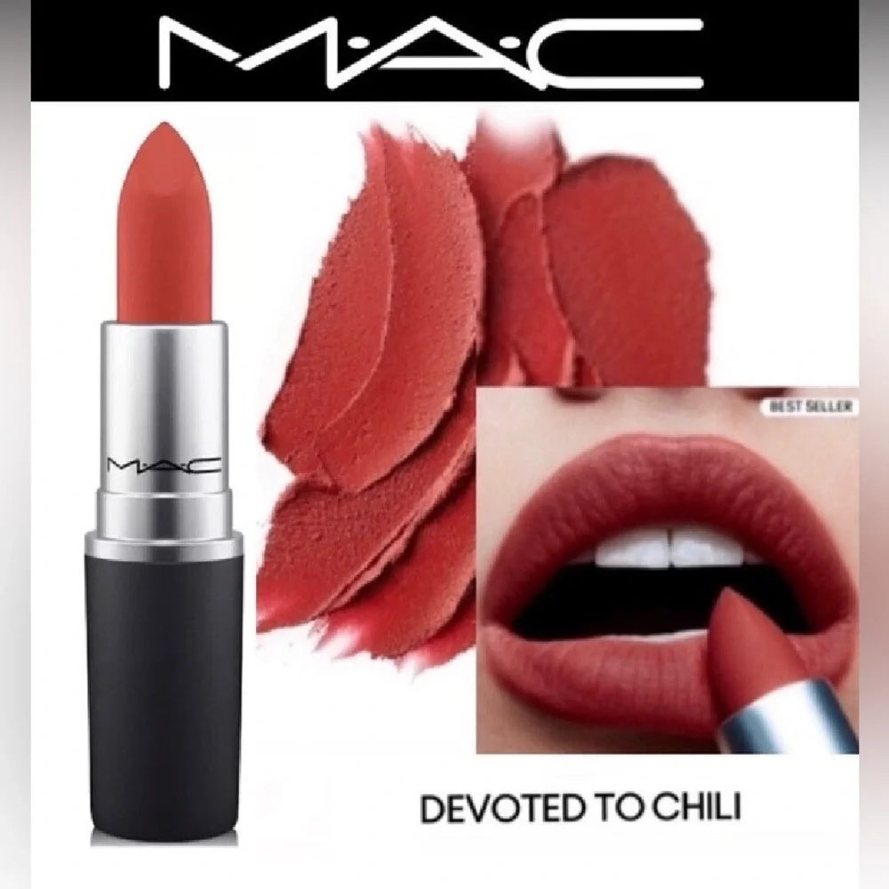 BNIB MAC Cosmetics Powder Kiss Lipstick — Devoted To Chili - Picture 2 of 5